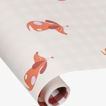 Kado Design - Geschenkpapier - Rolle • Anne Pascal Party dogs - ROSA ECK