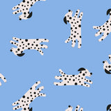 Kado Design - Geschenkpapier - Rolle • Hunde Blau (Charlotte Janvier) - ROSA ECK