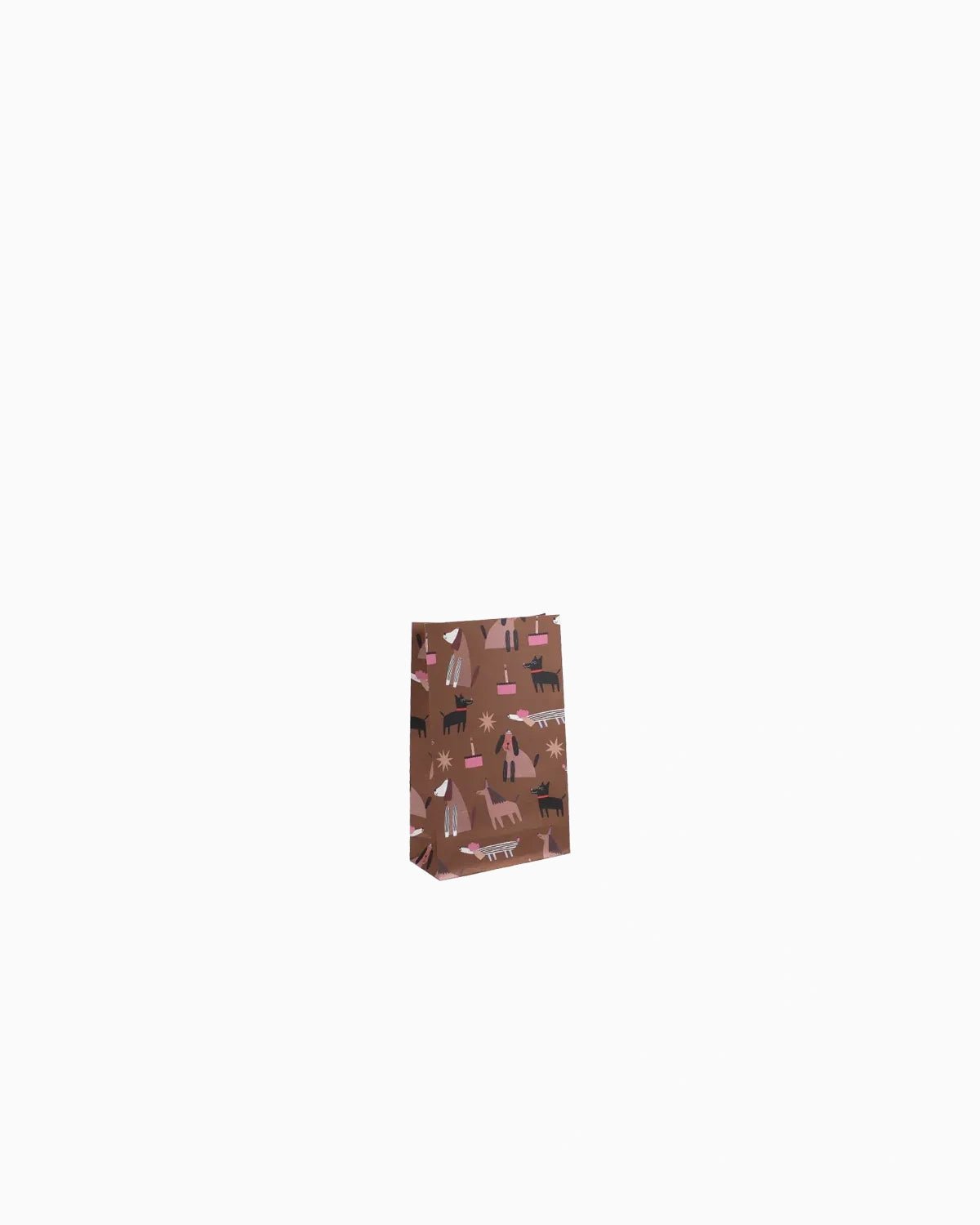 Kado Design - Geschenktüte mit Boden • Dogs (by Anna Katharina) - Geschenkverpackung - ROSA ECK