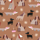 Kado Design - Geschenktüte mit Boden • Dogs (by Anna Katharina) - Geschenkverpackung - ROSA ECK