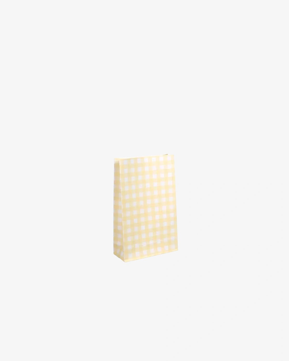 Kado Design - Geschenktüte mit Boden • Kariert Buttergelb - ROSA ECK