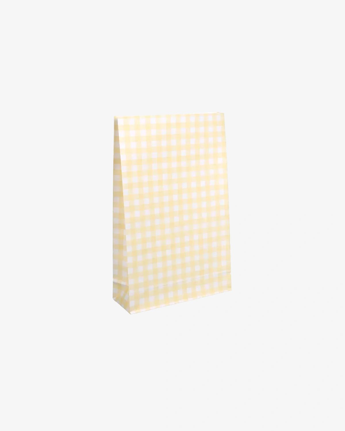 Kado Design - Geschenktüte mit Boden • Kariert Buttergelb - ROSA ECK