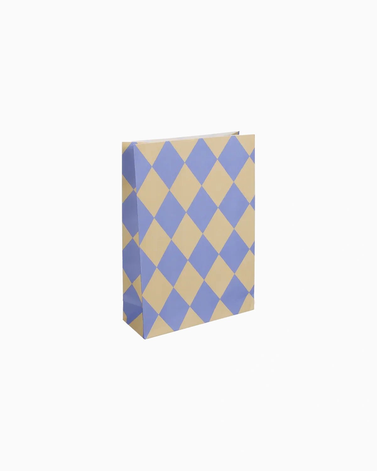 Kado Design - Geschenktüte mit Boden • Kariert Hellblau/Gelb - Geschenkverpackung - ROSA ECK
