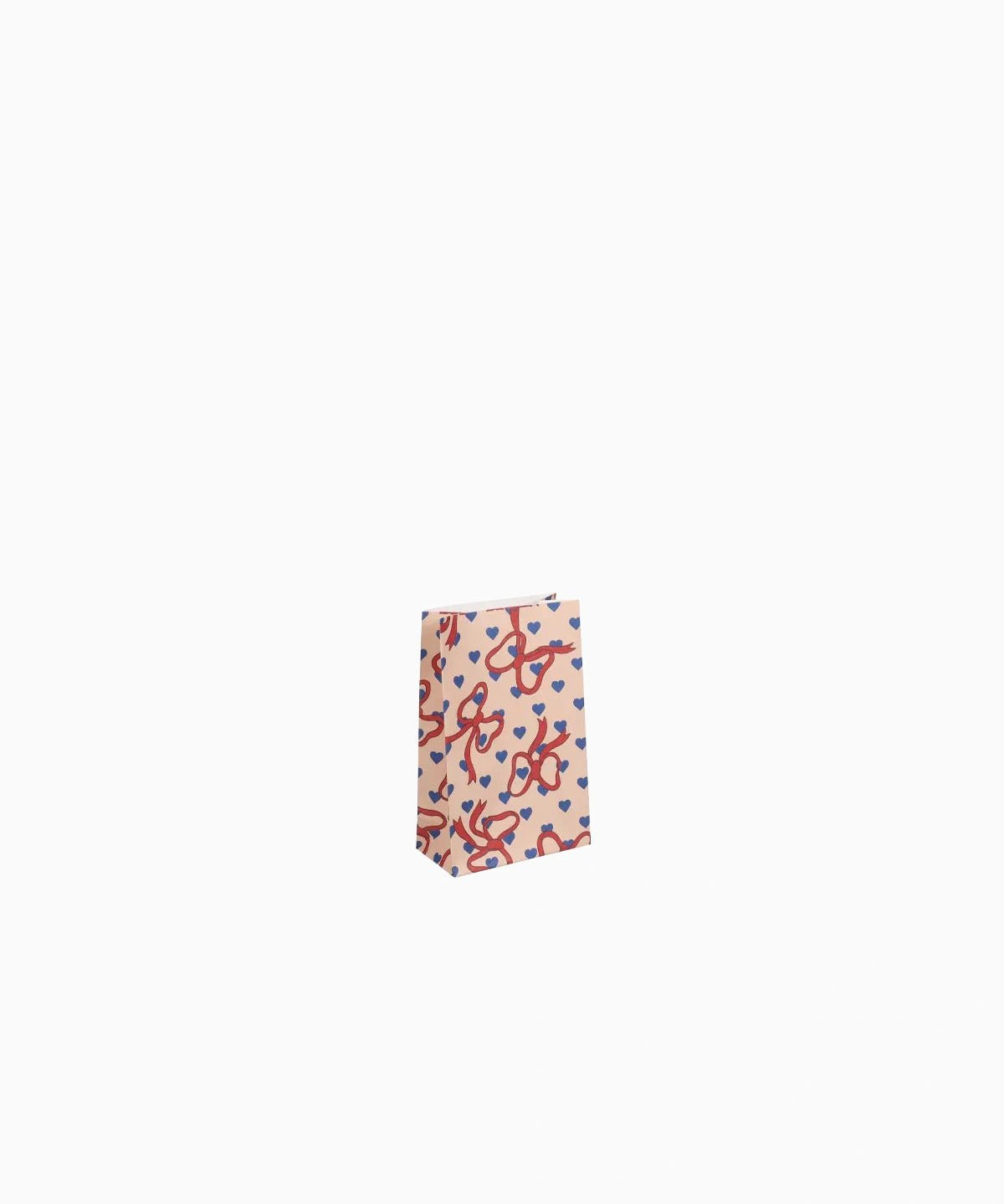 Kado Design - Geschenktüte mit Boden • Schleifen/Herz - Geschenkverpackung - ROSA ECK