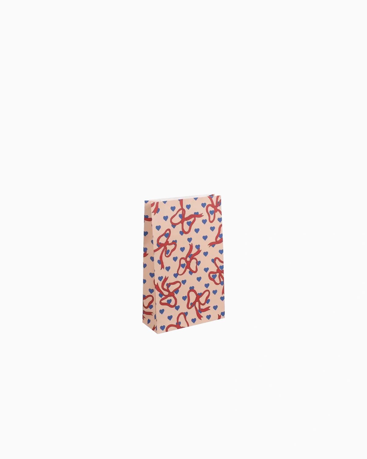 Kado Design - Geschenktüte mit Boden • Schleifen/Herz - Geschenkverpackung - ROSA ECK
