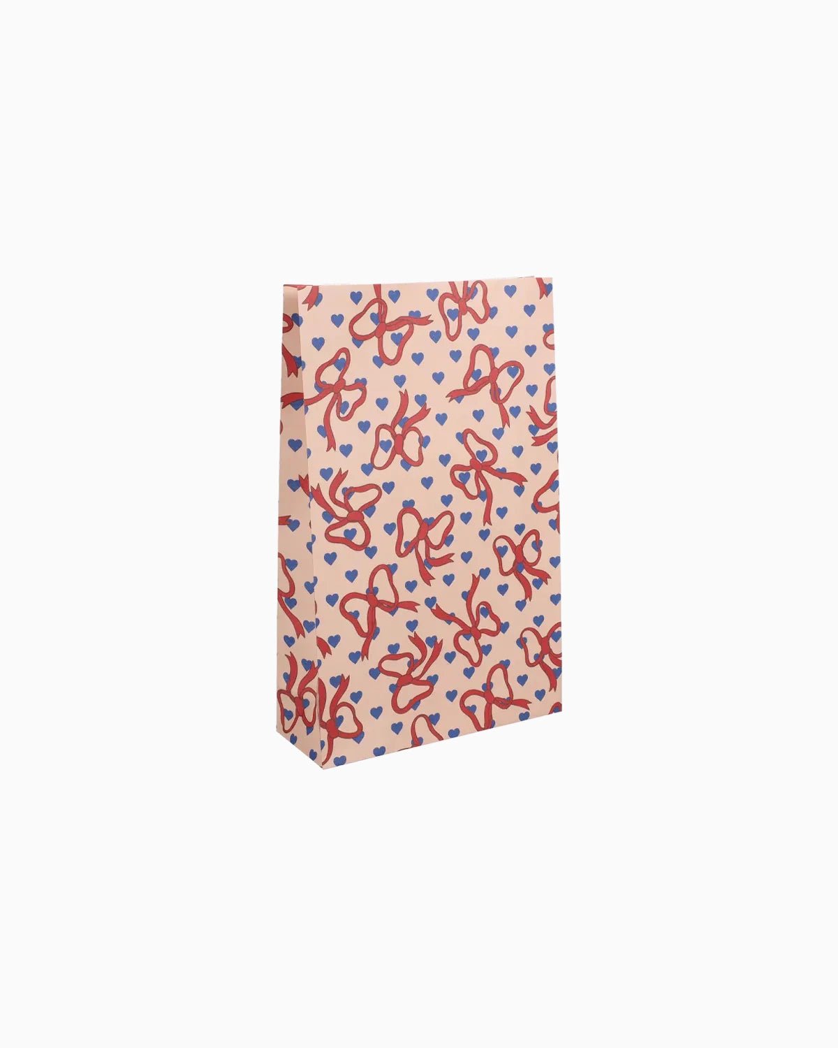 Kado Design - Geschenktüte mit Boden • Schleifen/Herz - Geschenkverpackung - ROSA ECK