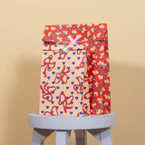 Kado Design - Geschenktüte mit Boden • Schleifen/Herz - Geschenkverpackung - ROSA ECK