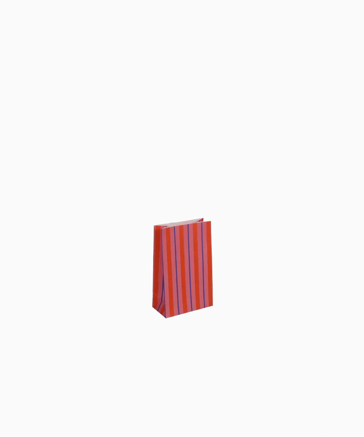 Kado Design - Geschenktüte mit Boden • Streifen Orange/Rosa/Blau - Geschenkverpackung - ROSA ECK