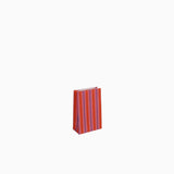 Kado Design - Geschenktüte mit Boden • Streifen Orange/Rosa/Blau - Geschenkverpackung - ROSA ECK