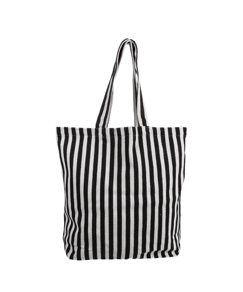 Kado Design - Gestreifte Tragetasche | black - ROSA ECK Concept Store