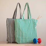 Kado Design - Gestreifte Tragetasche | black - ROSA ECK Concept Store