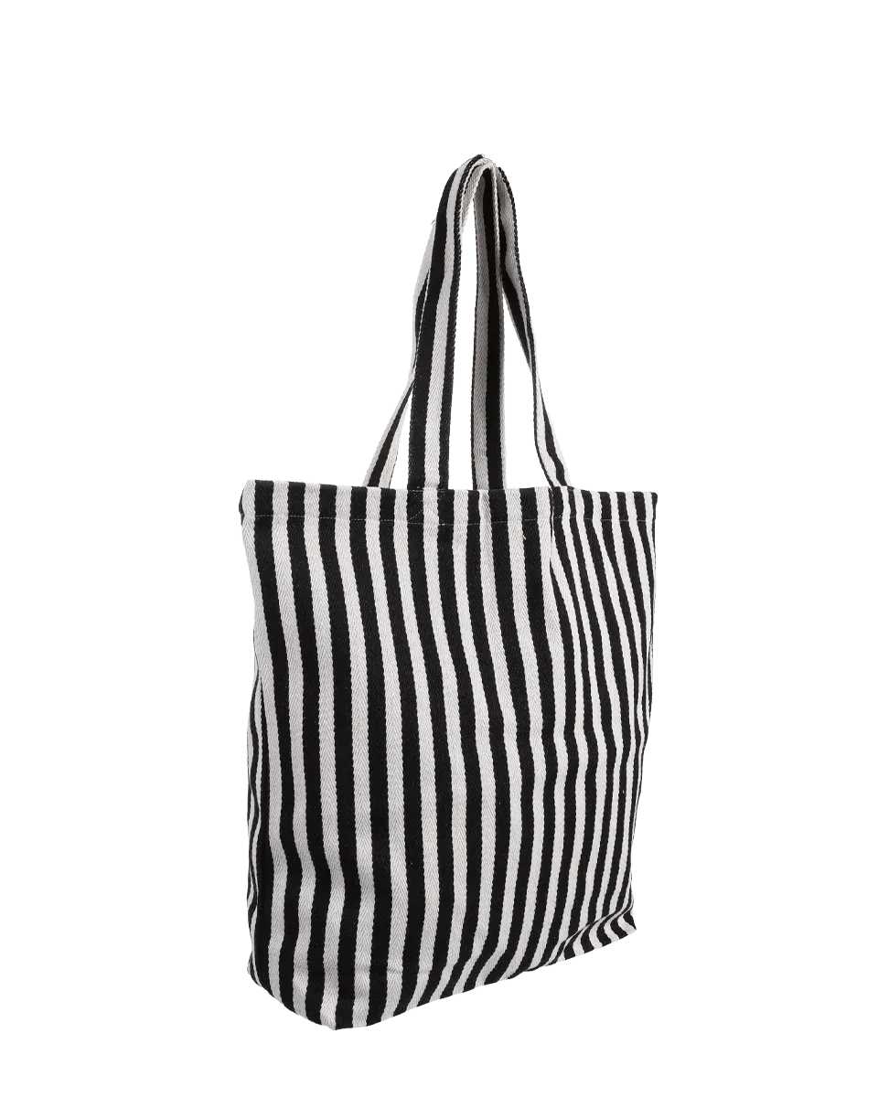 Kado Design - Gestreifte Tragetasche | black - ROSA ECK Concept Store