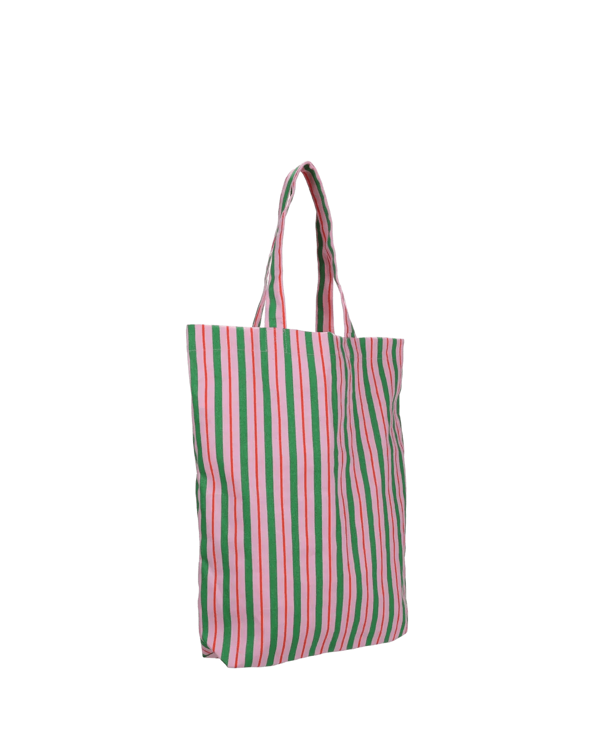 Kado Design - Gestreifte Tragetasche | light fuchsia + grass green + blood orange - ROSA ECK Concept Store