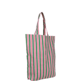 Kado Design - Gestreifte Tragetasche | light fuchsia + grass green + blood orange - ROSA ECK Concept Store