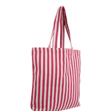 Kado Design - Gestreifte Tragetasche Natur | pink - ROSA ECK Concept Store