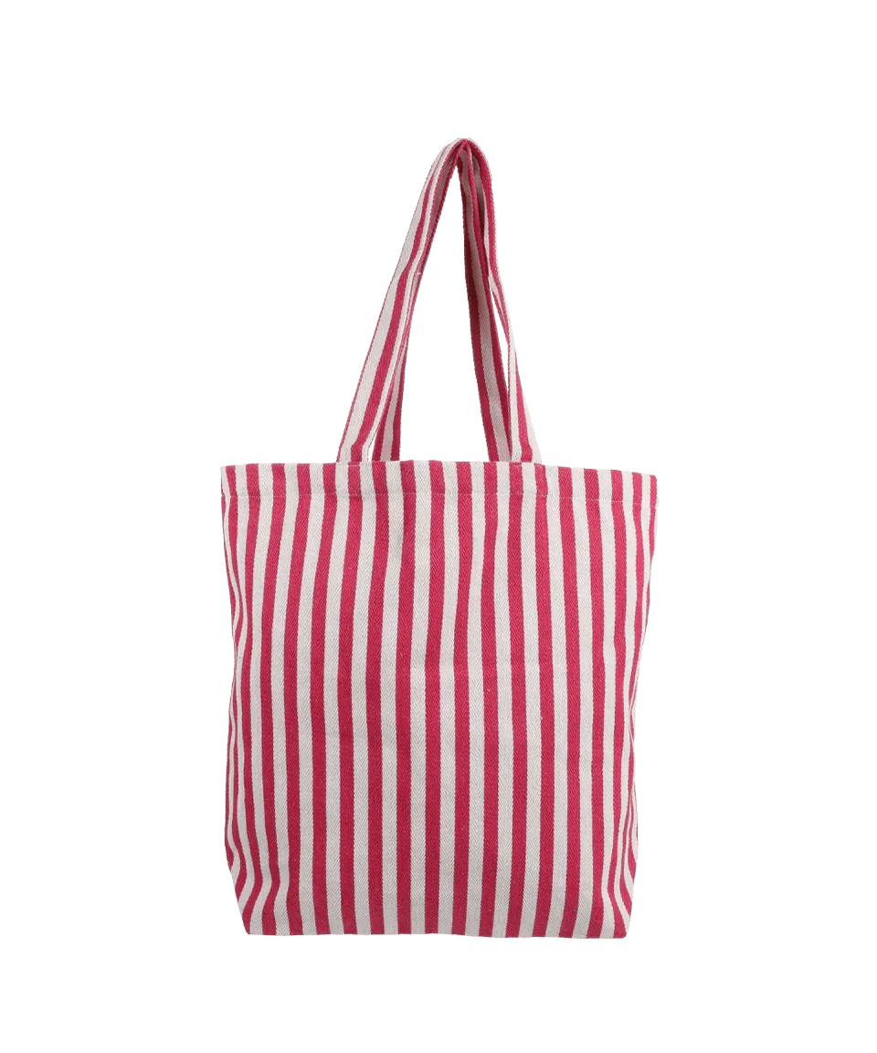 Kado Design - Gestreifte Tragetasche Natur | pink - ROSA ECK Concept Store