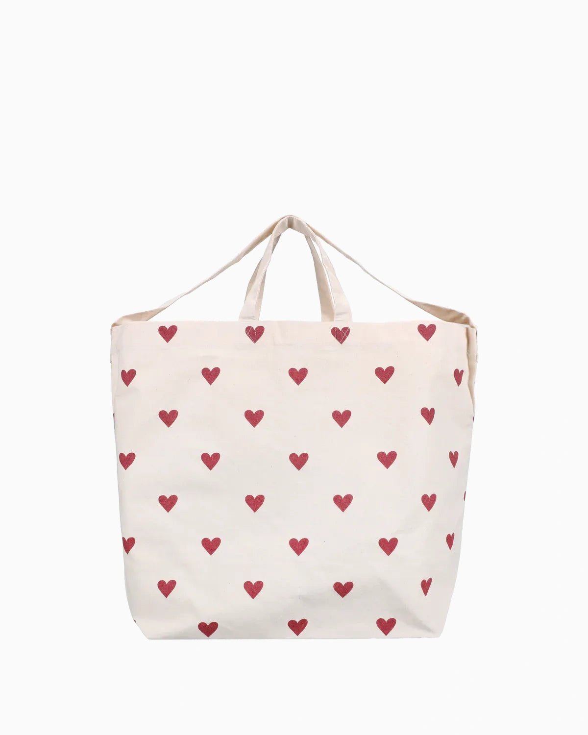 Kado Design - Große Tragetasche • Herzen Dunkelrot - Tasche - ROSA ECK