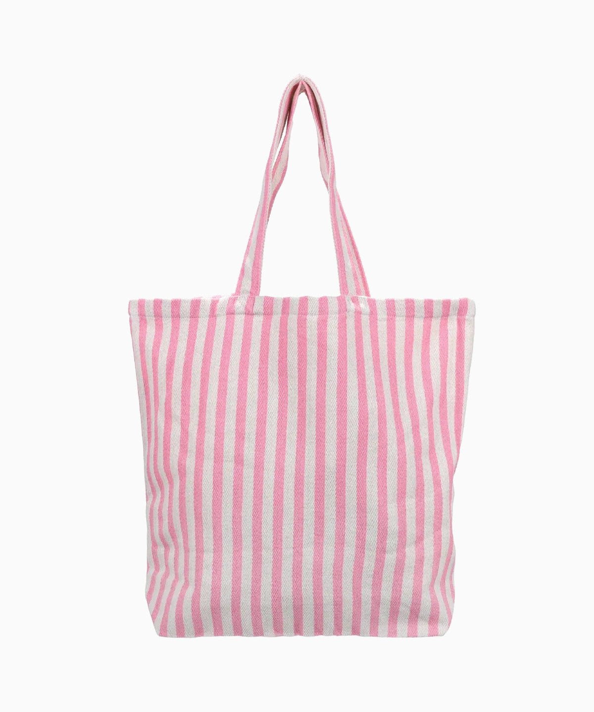 Kado Design - Große Tragetasche Natur • Streifen Hellrosa - Tasche - ROSA ECK