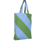 Kado Design - Kado Design Tragetasche aus Baumwolle • Diagonale Streifen Grün/Blau - Tasche - ROSA ECK Concept Store