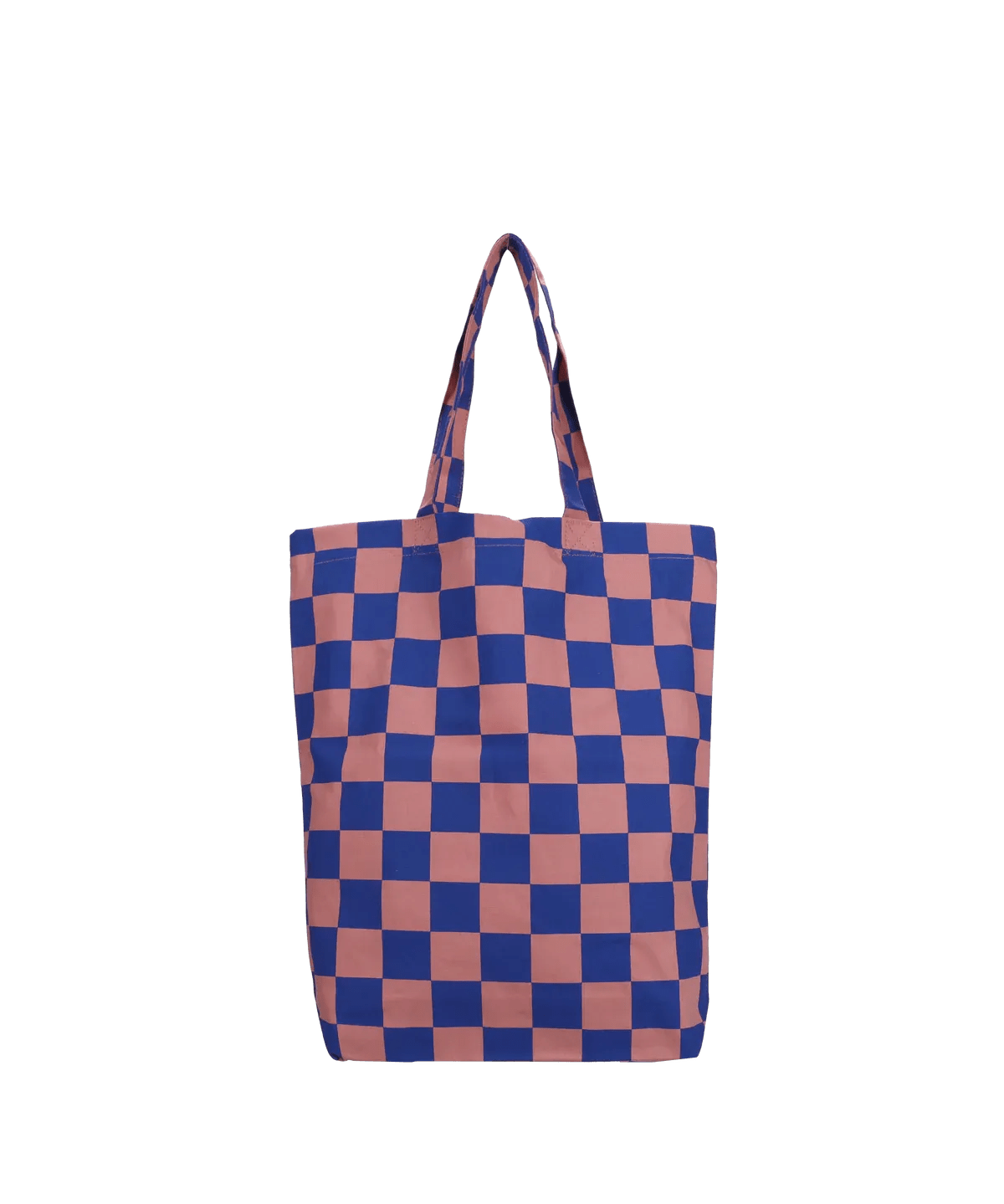 Kado Design - Karierte Tragetasche | cobalt + lychee - ROSA ECK Concept Store