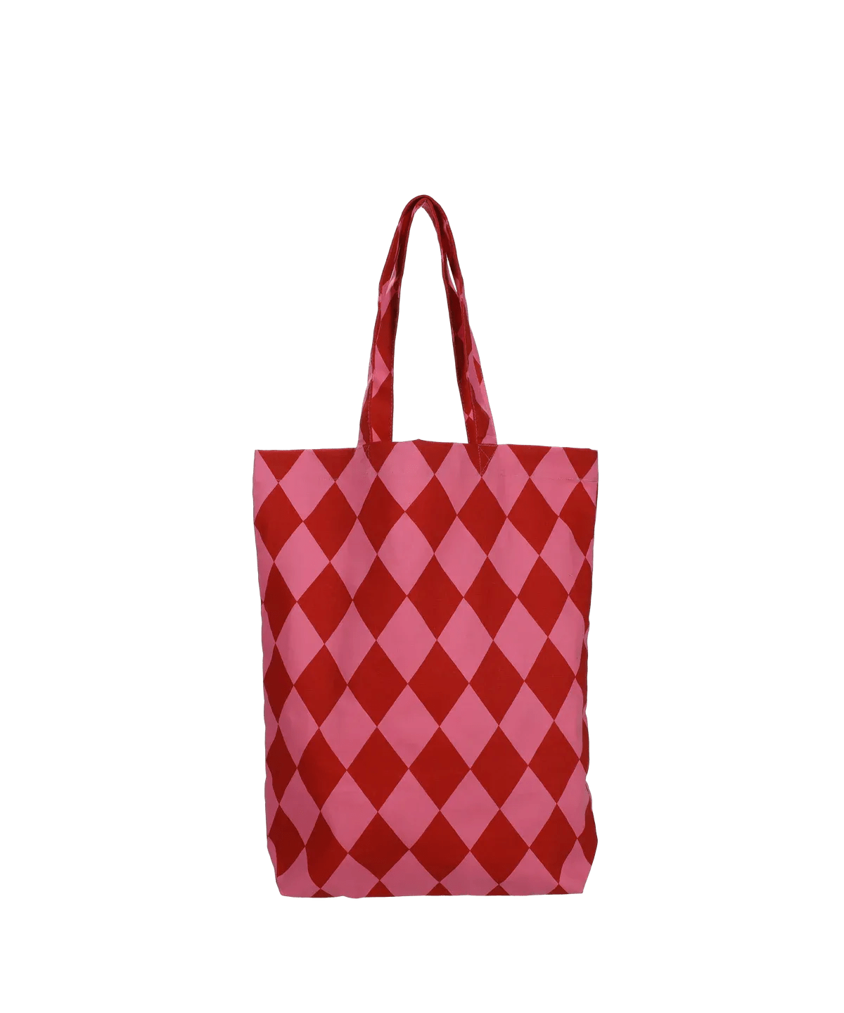 Kado Design - Karierte Tragetasche | diamond grapefruit + brick - ROSA ECK Concept Store