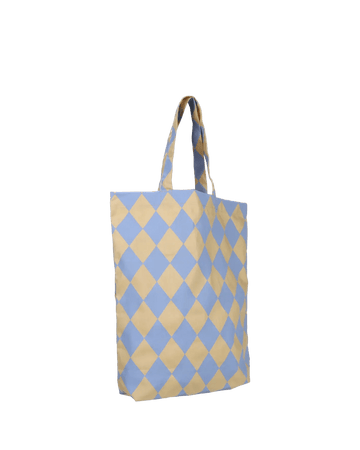 Kado Design - Karierte Tragetasche | diamond vanille + ice - ROSA ECK Concept Store