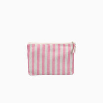 Kado Design - Kosmetiktasche Natur • Streifen Rosa - Kulturbeutel - ROSA ECK