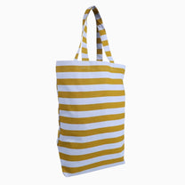 Kado Design - Tragetasche aus Baumwolle • Blau / Grün gestreift - Tasche - ROSA ECK Concept Store