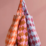 Kado Design - Tragetasche aus Baumwolle • Blau / Lila kariert - Tasche - ROSA ECK Concept Store