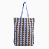 Kado Design - Tragetasche aus Baumwolle • Wavy Hellblau + Olivgrün - Tasche - ROSA ECK