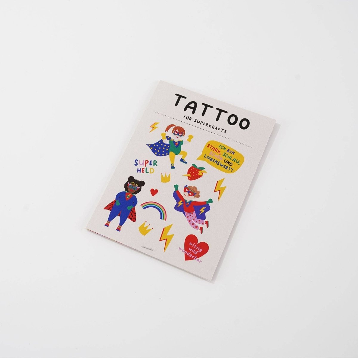 KinderStärken - SUPERKIDS Kindertattoo - ROSA ECK - 7 - 8 €, Bunt, Kinder