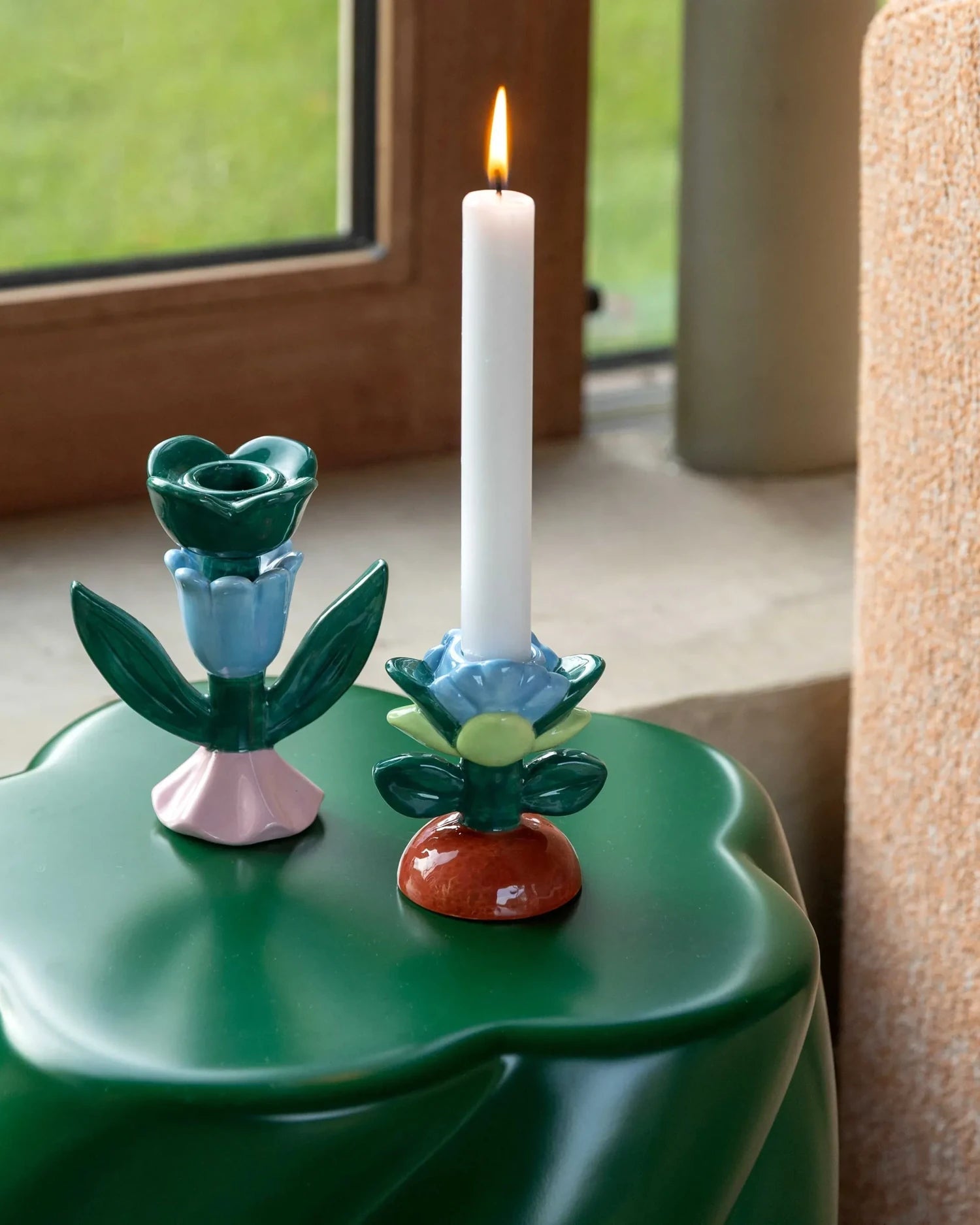 &Klevering - BLUME Kerzenhalter • medium - ROSA ECK