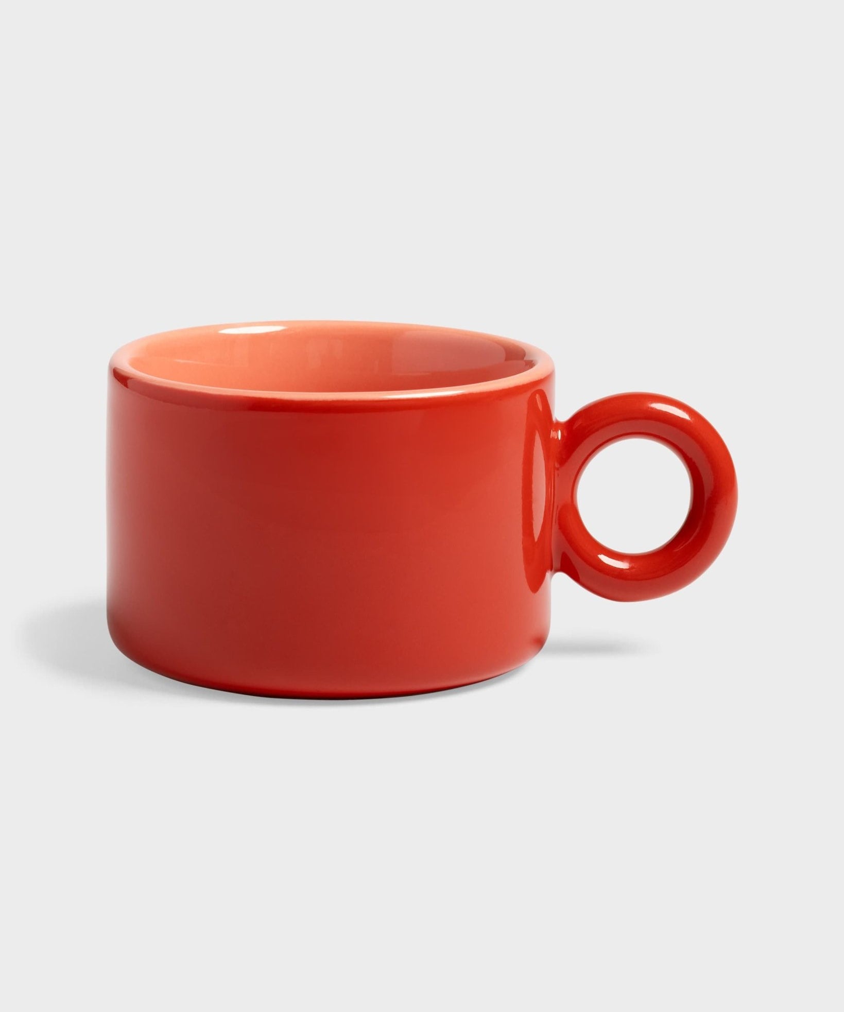 &Klevering - CHIQUITO Tasse | Rot - Kaffee - und Teetasse - ROSA ECK - 