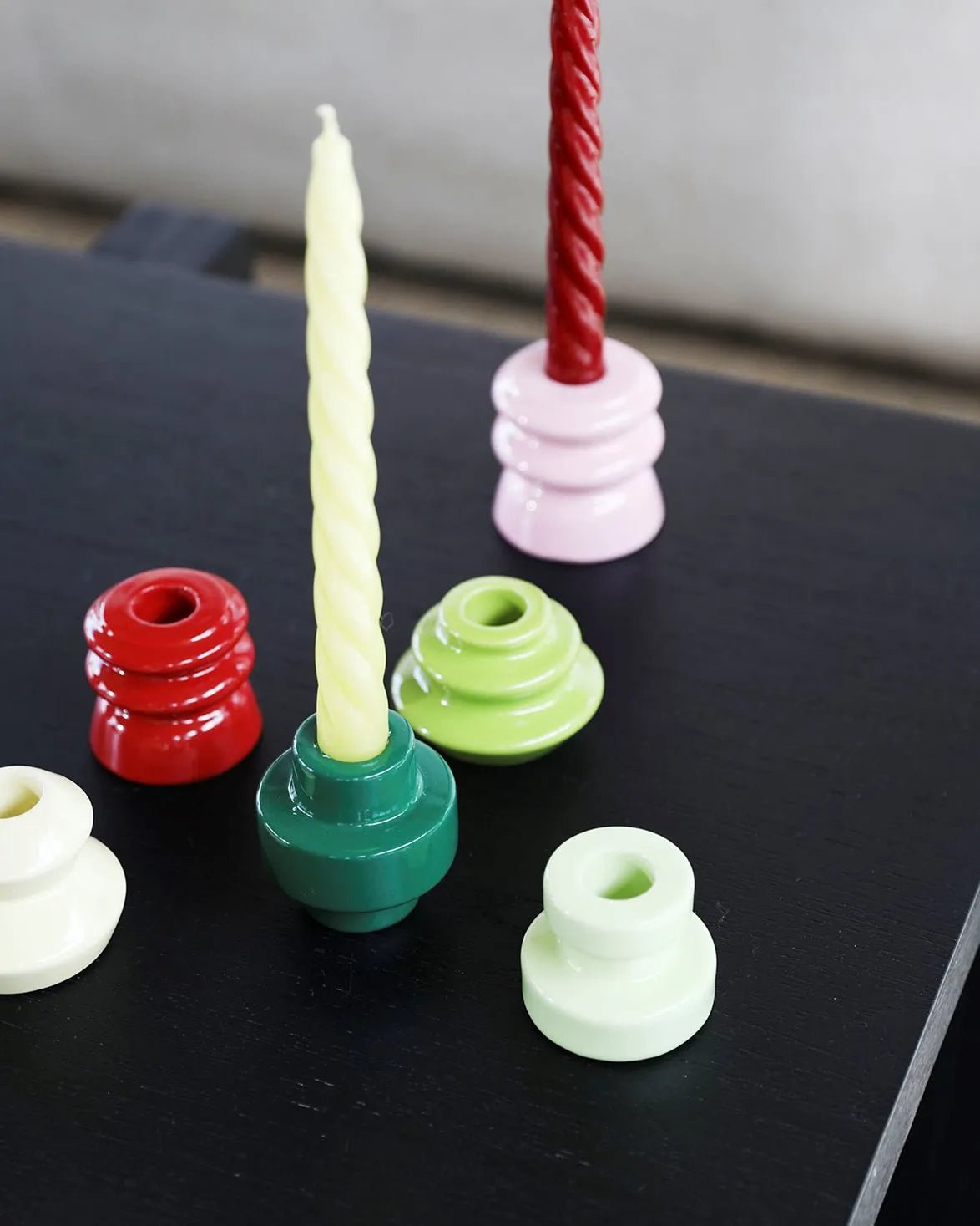 &Klevering - Kerzenhalter | burgundy - Kerzenständer - ROSA ECK - Candle holder bundle 18 ass. Rot