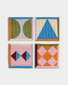 &Klevering - STITCH Untersetzer (4er - Set) - ROSA ECK
