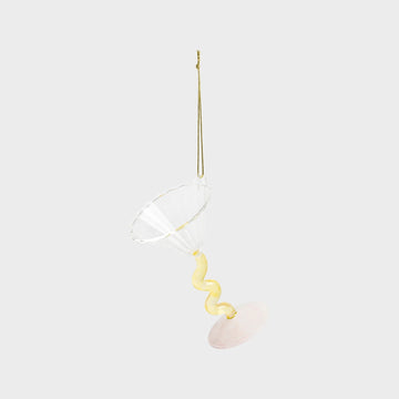 &Klevering - Weihnachtskugel Cocktailglas • Gelb - ROSA ECK