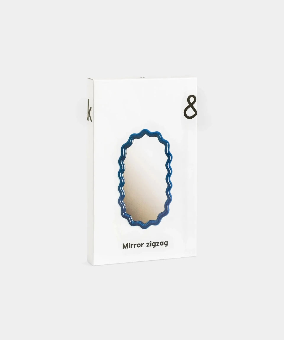 &Klevering - ZIGZAG Wandspiegel • Blau - ROSA ECK