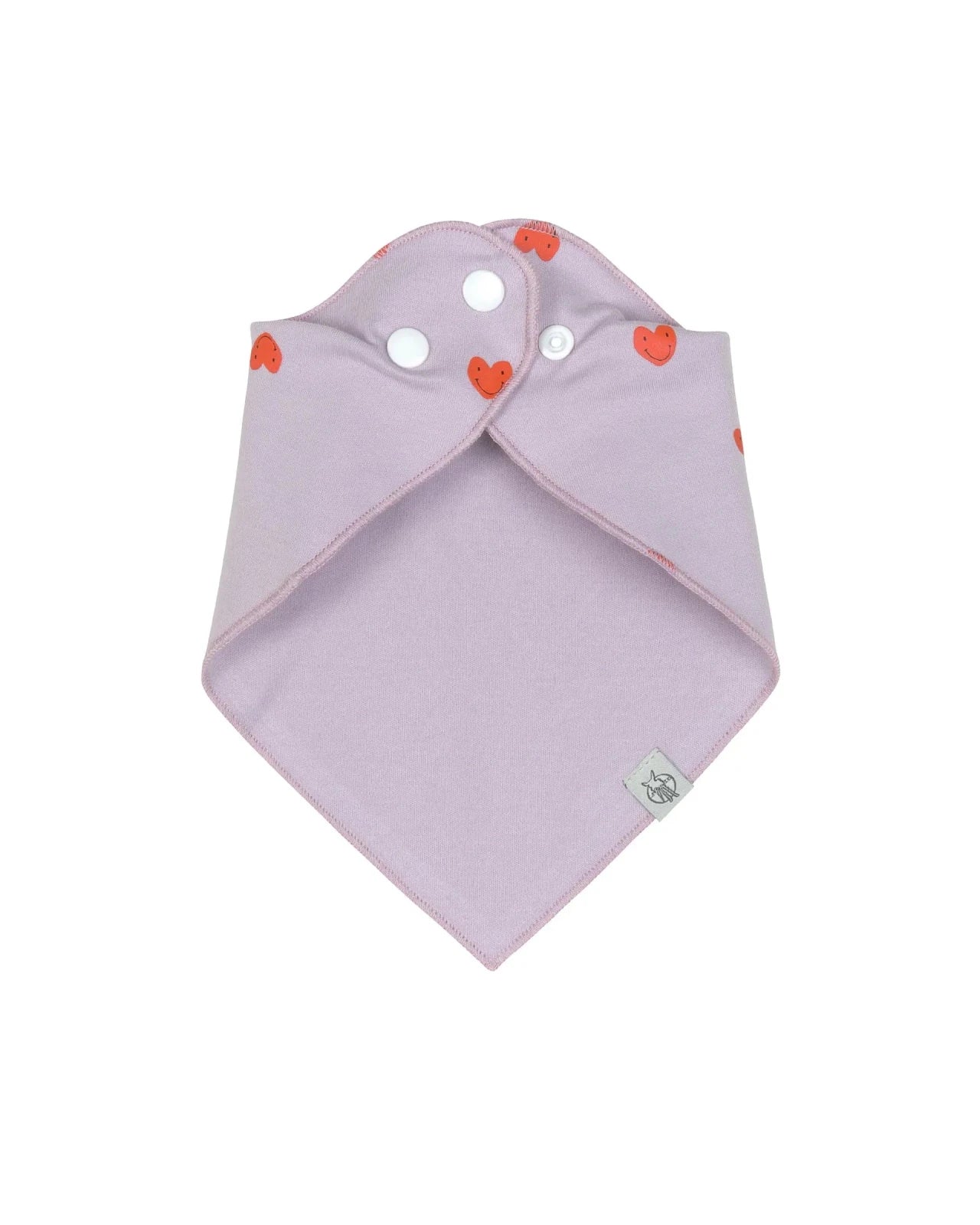 Lässig - HAPPY RASCALS Baby - Lätzchen Dreieckstuch • Herz - ROSA ECK