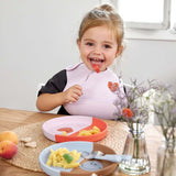 Lässig - HAPPY RASCALS Kinderteller aus Silikon | Herz - Kindergeschirr - ROSA ECK - Teller, ,