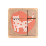 Lässig - LITTLE MATEYS Würfelpuzzle aus Holz - Spielzeug - ROSA ECK - Hund, Katze,