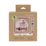 Lässig - LITTLE MATEYS Würfelpuzzle aus Holz - Spielzeug - ROSA ECK - Hund, Katze,