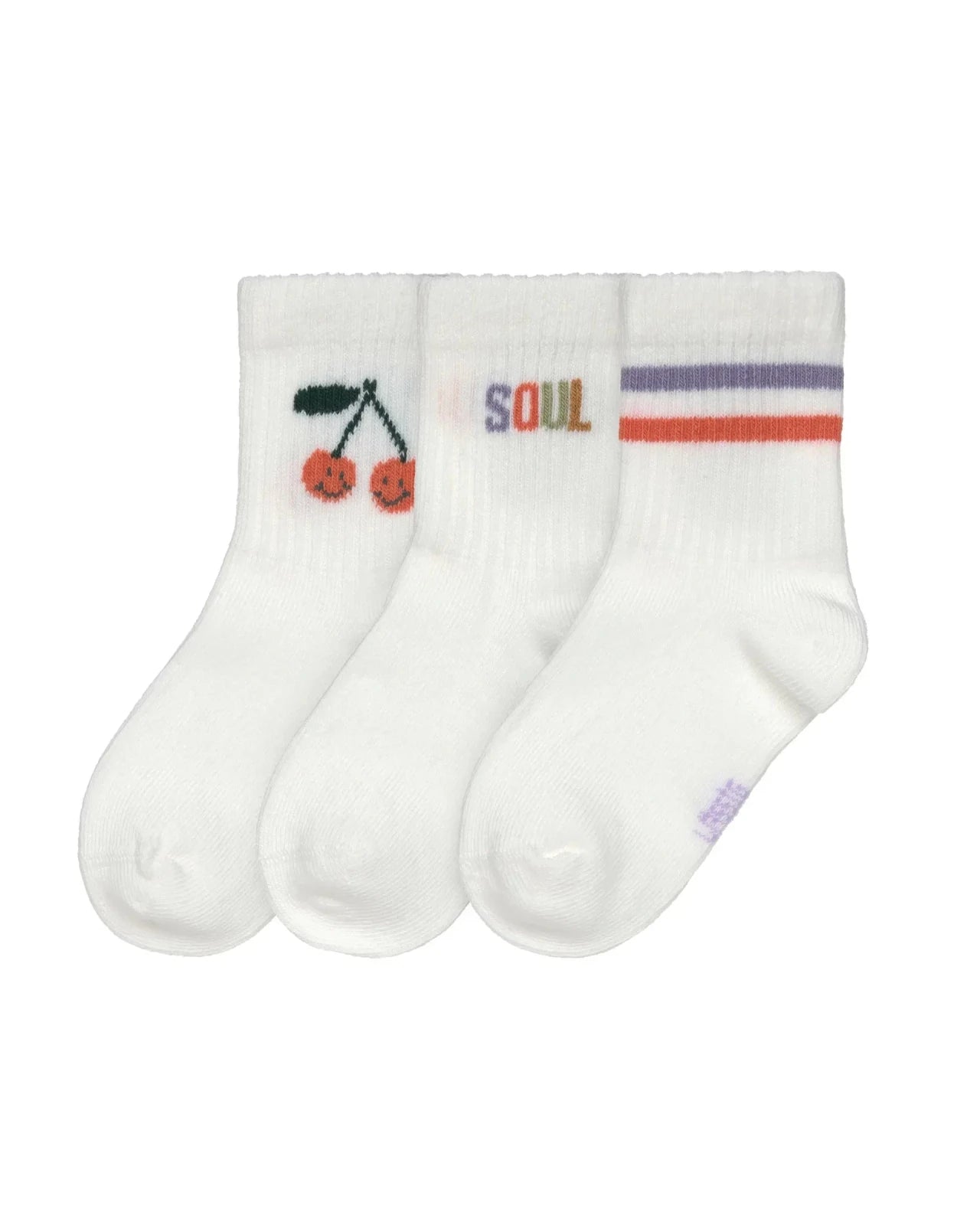 Lässig - Socken für Kinder (3er Set) • Kirsche - ROSA ECK