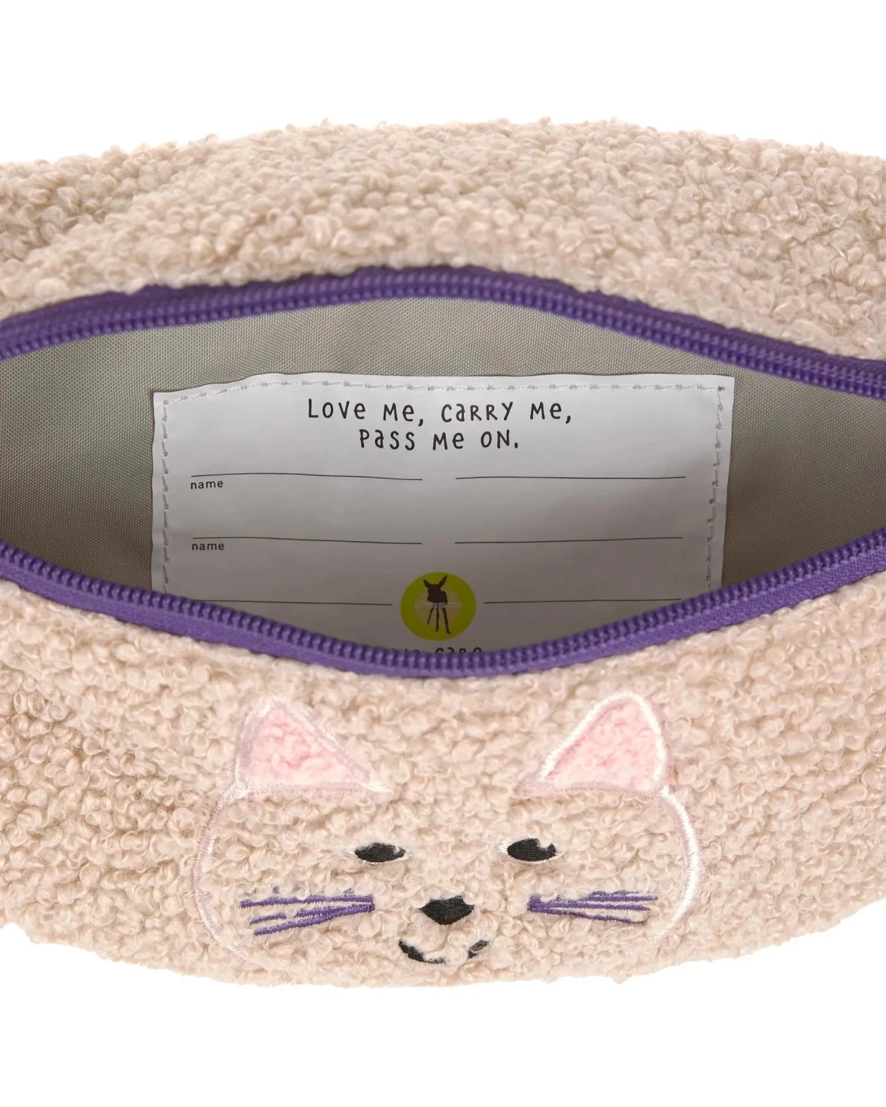 Lässig - TINY TEAM Mini - Bauchtasche für Kinder • Katze - ROSA ECK