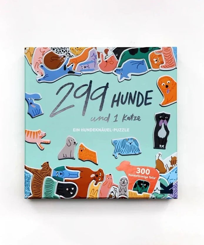 Laurence King Publishing - 299 HUNDE UND 1 KATZE Knäuelpuzzle - ROSA ECK