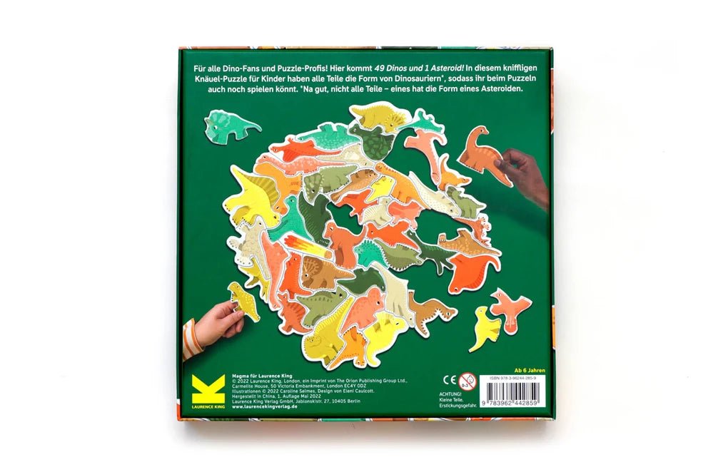 Laurence King Publishing - 49 DINOSAURIER UND 1 ASTEROID Puzzle - ROSA ECK - Kinder, LKP, LKV