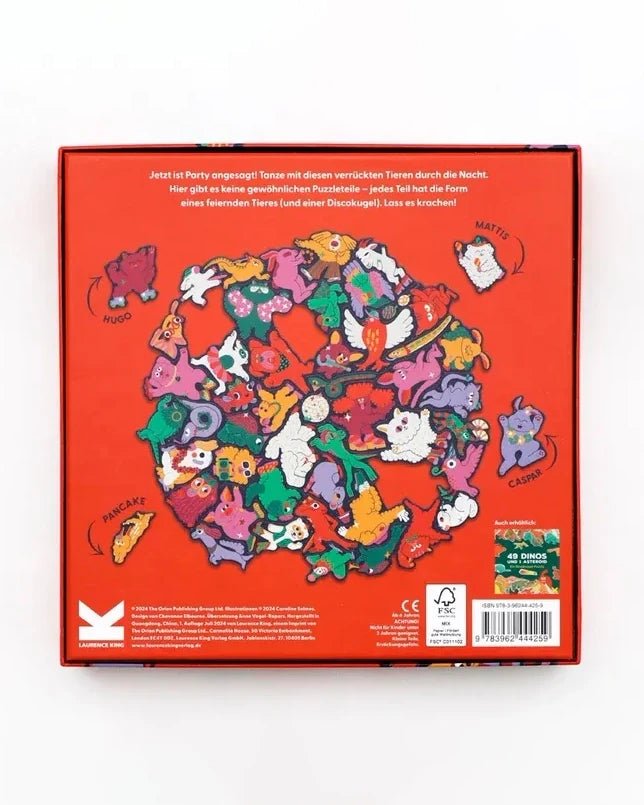 Laurence King Publishing - HAUSTIER - PARTY Knäuelpuzzle - ROSA ECK