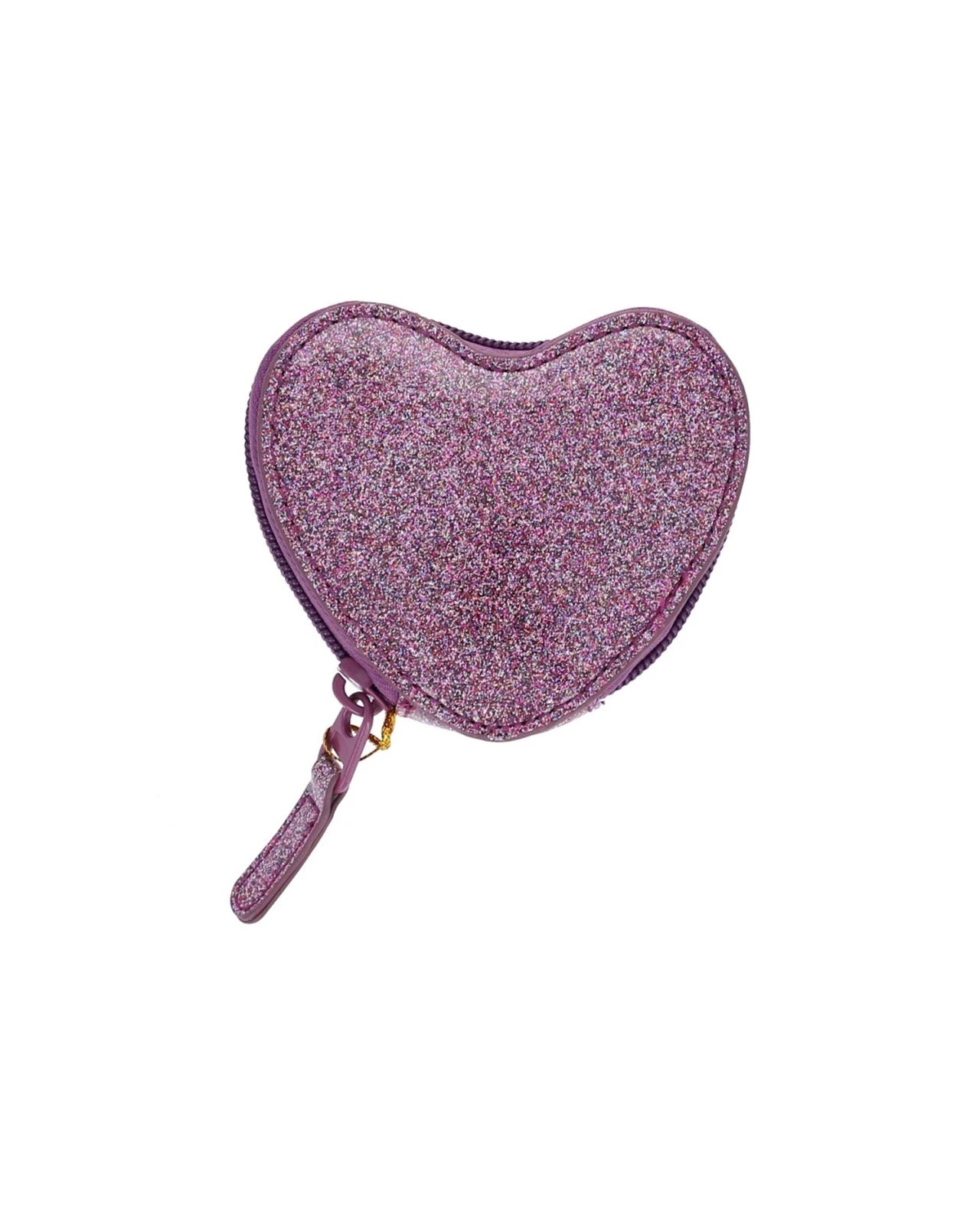 Le petit Souk - Kinder-Geldbeutel mit Glitzer • Herz Lila - ROSA ECK