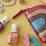 Le petit Souk - Kinder-Geldbeutel mit Glitzer • Regenbogen - ROSA ECK