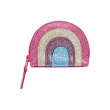 Le petit Souk - Kinder-Geldbeutel mit Glitzer • Regenbogen - ROSA ECK