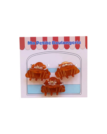 Le petit Souk - Mini-Haarklammern (3er-Set) • Croissant - ROSA ECK